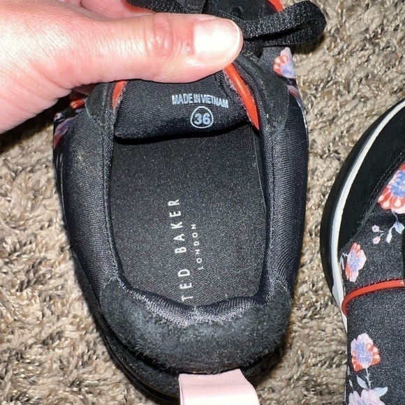 Ted Baker Floral Print Suede Shoe - Picture 6 of 8